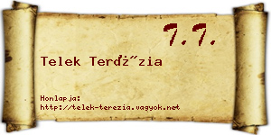 Telek Terézia névjegykártya